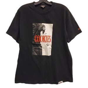 COOKIES Brand Shirt Adult Large Black SCARFACE Collab TONY MONTANA Streetwear